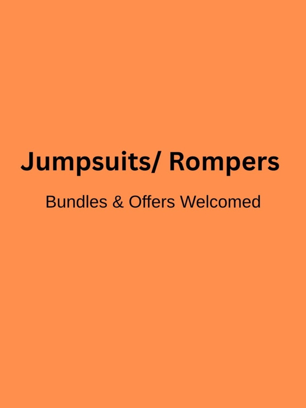 Orange Jumpsuit / Romper